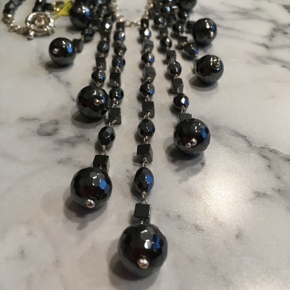 Hematite and Sterling Silver Necklace - Picture 5 of 9